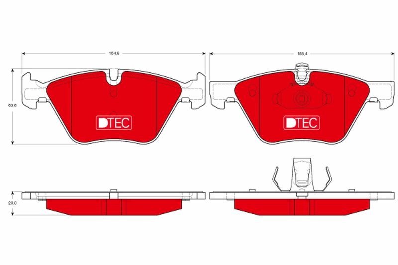 TRW GDB1559DTE Brake Pad Set, disc brake