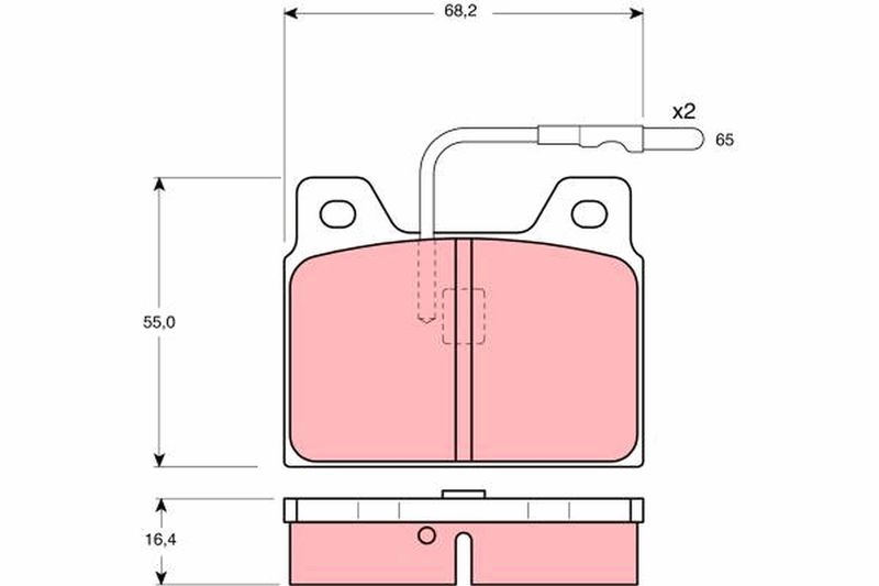 TRW GDB156 Brake Pad Set, disc brake