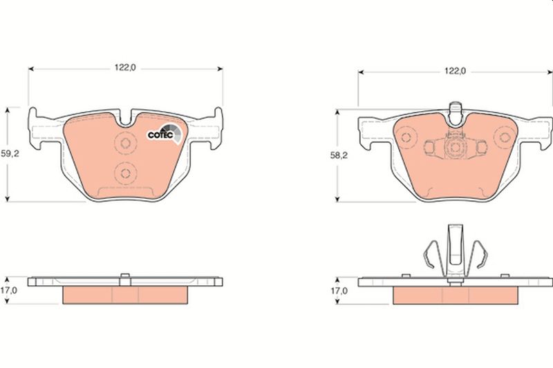TRW GDB1560 Brake Pad Set, disc brake