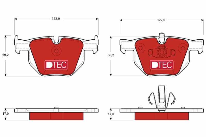 TRW GDB1560DTE Brake Pad Set, disc brake