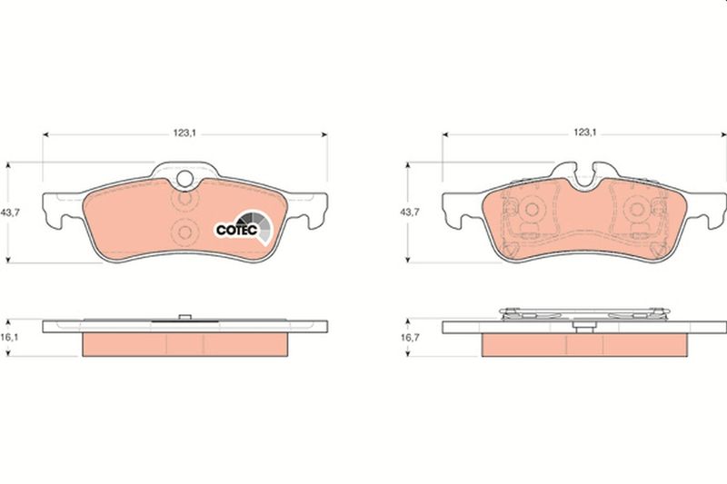 TRW GDB1561 Brake Pad Set, disc brake