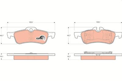 Brake Pad Set, disc brake TRW GDB1561