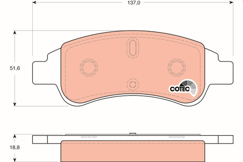 TRW GDB1563 Brake Pad Set, disc brake
