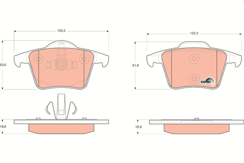 TRW GDB1566 Brake Pad Set, disc brake