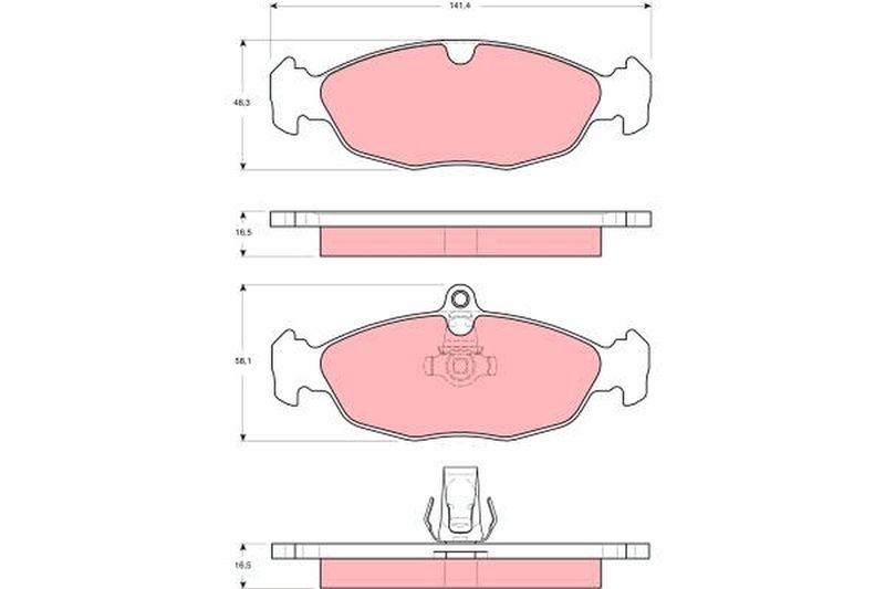 TRW GDB1569 Brake Pad Set, disc brake