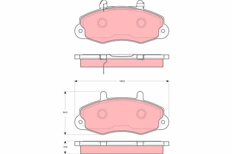 TRW GDB1572 Brake Pad Set, disc brake