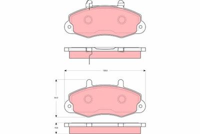 Brake Pad Set, disc brake TRW GDB1572