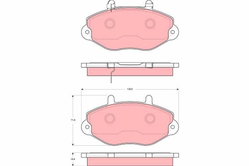 TRW GDB1573 Brake Pad Set, disc brake