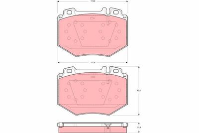 Brake Pad Set, disc brake TRW GDB1575