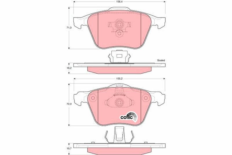 TRW GDB1576 Brake Pad Set, disc brake