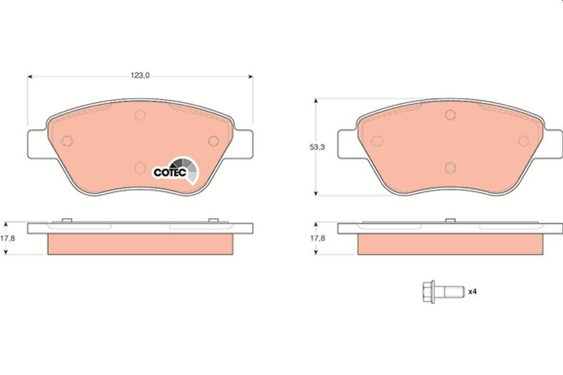 TRW GDB1579 Brake Pad Set, disc brake