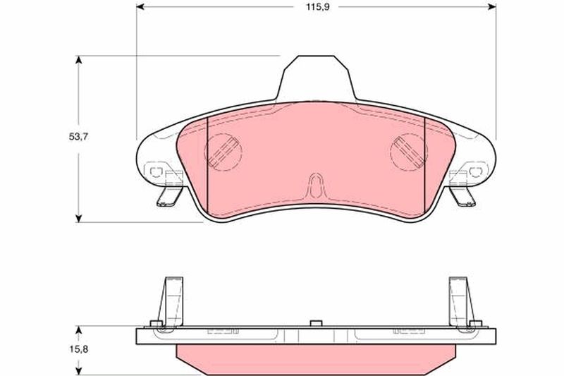 TRW GDB1580 Brake Pad Set, disc brake