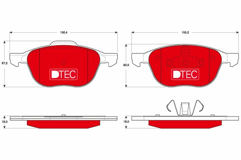 TRW GDB1583DTE Brake Pad Set, disc brake