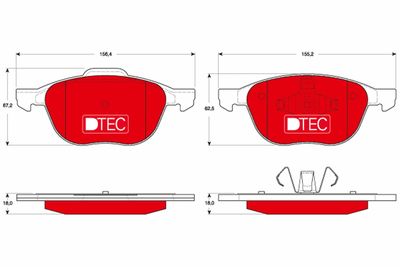 Brake Pad Set, disc brake TRW GDB1583DTE