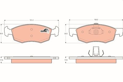 Brake Pad Set, disc brake TRW GDB1588