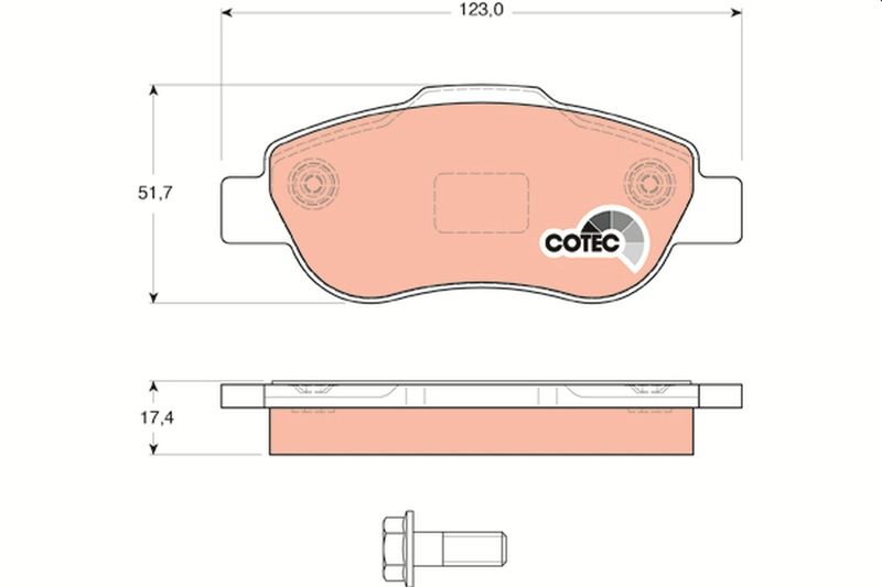 TRW GDB1589 Brake Pad Set, disc brake