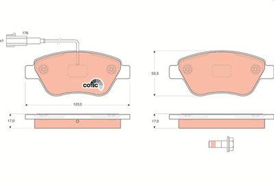 Brake Pad Set, disc brake TRW GDB1590
