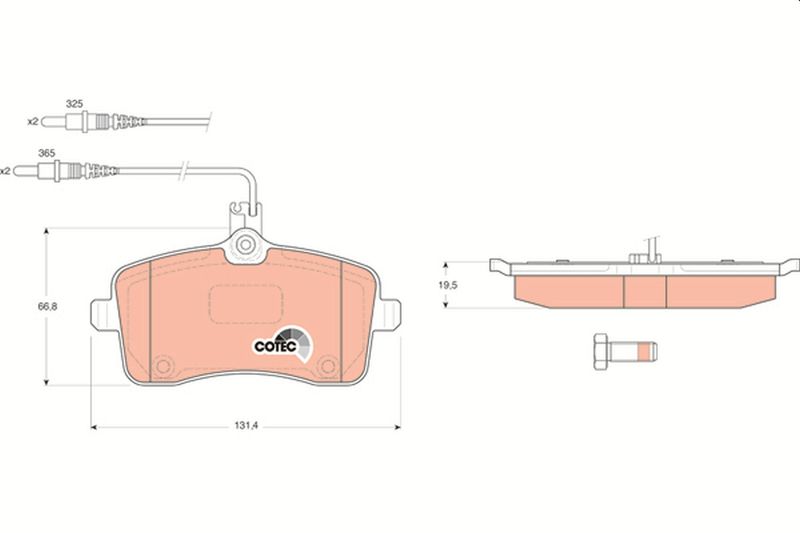 TRW GDB1594 Brake Pad Set, disc brake