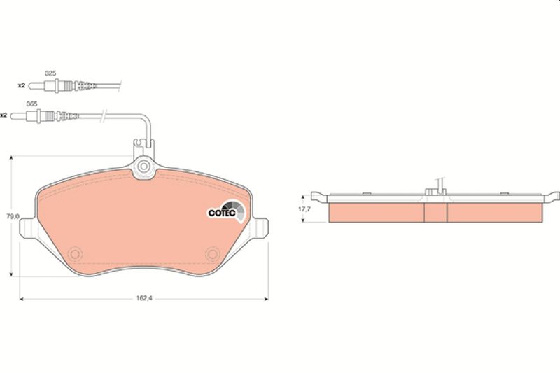 TRW GDB1595 Brake Pad Set, disc brake