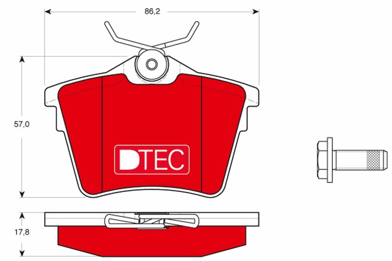 TRW GDB1596DTE Brake Pad Set, disc brake