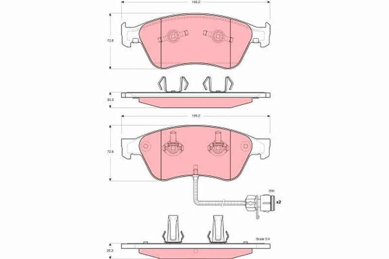 TRW GDB1598 Brake Pad Set, disc brake