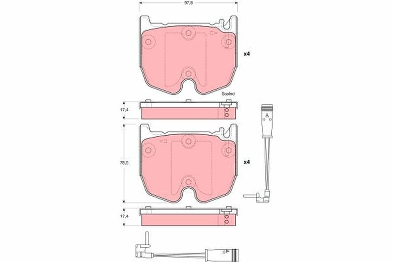 TRW GDB1599 Brake Pad Set, disc brake