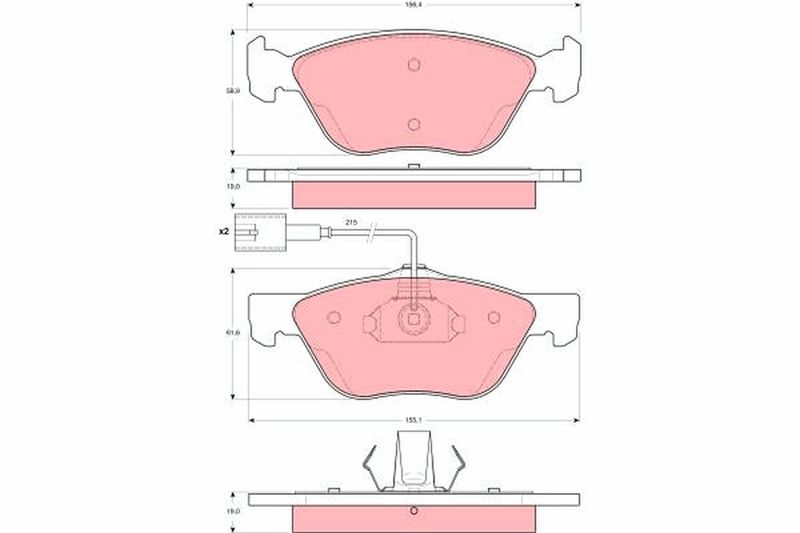 TRW GDB1602 Brake Pad Set, disc brake