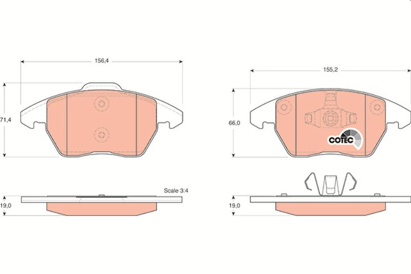 TRW GDB1605 Brake Pad Set, disc brake
