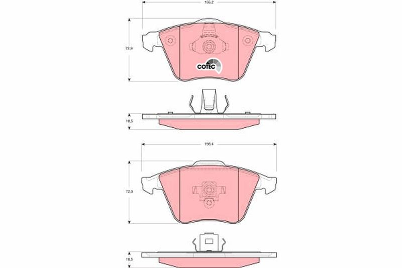TRW GDB1607 Brake Pad Set, disc brake