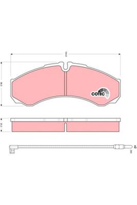 Brake Pad Set, disc brake TRW GDB1609