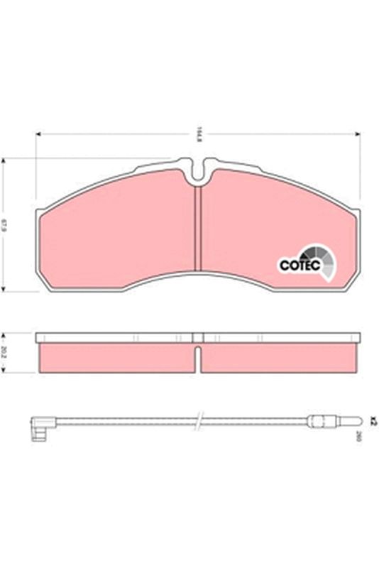 TRW GDB1610 Brake Pad Set, disc brake
