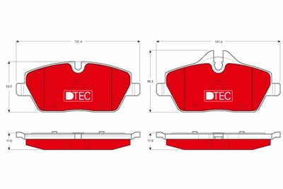 Brake Pad Set, disc brake TRW GDB1611DTE