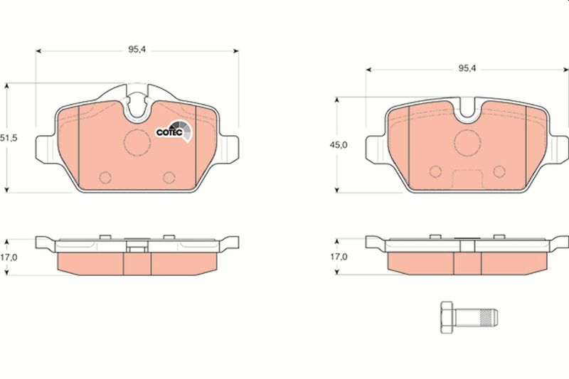 TRW GDB1612 Brake Pad Set, disc brake