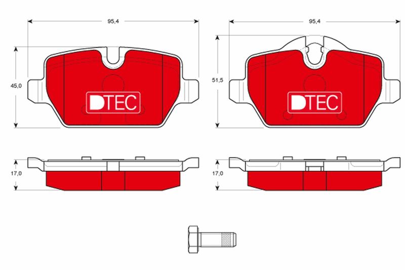 TRW GDB1612DTE Brake Pad Set, disc brake