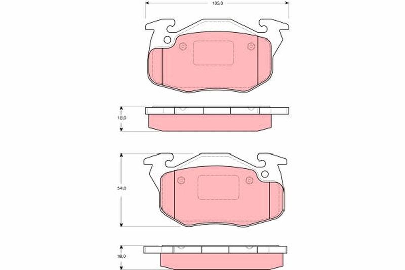 TRW GDB1615 Brake Pad Set, disc brake