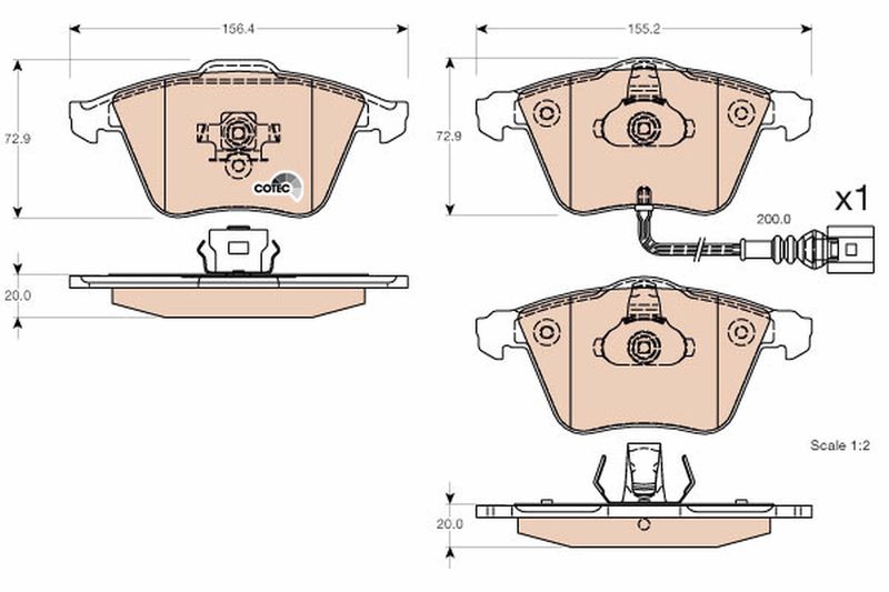 TRW GDB1616 Brake Pad Set, disc brake