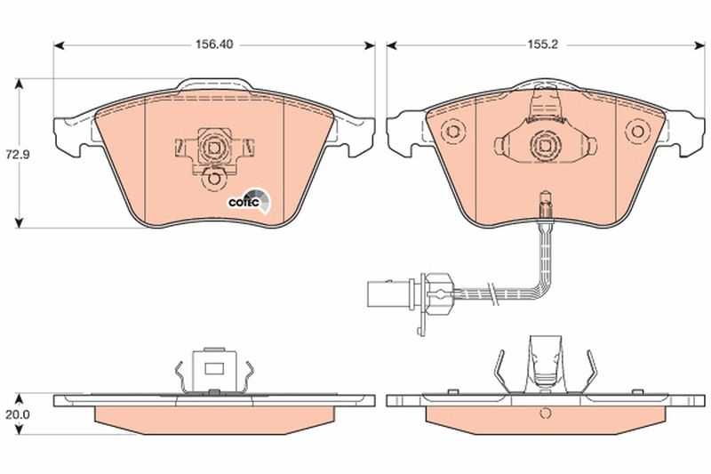 TRW GDB1617 Brake Pad Set, disc brake