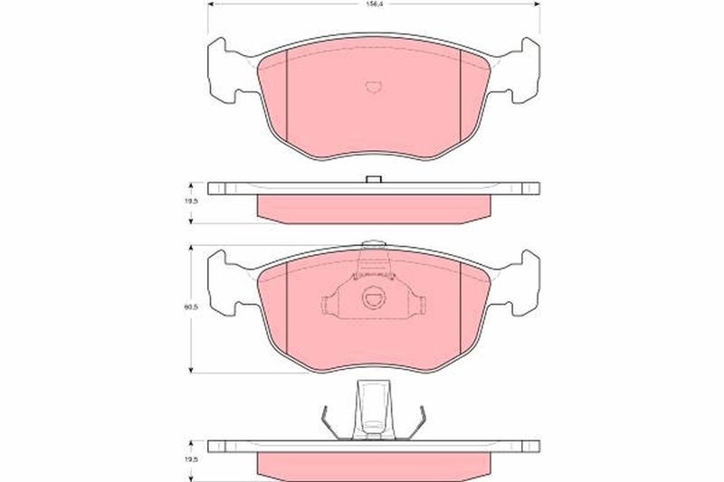 TRW GDB1618 Brake Pad Set, disc brake