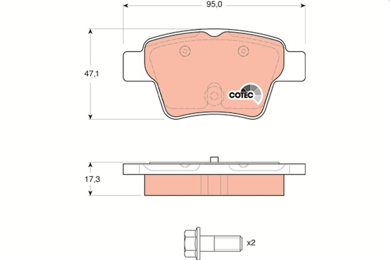 TRW GDB1620 Brake Pad Set, disc brake