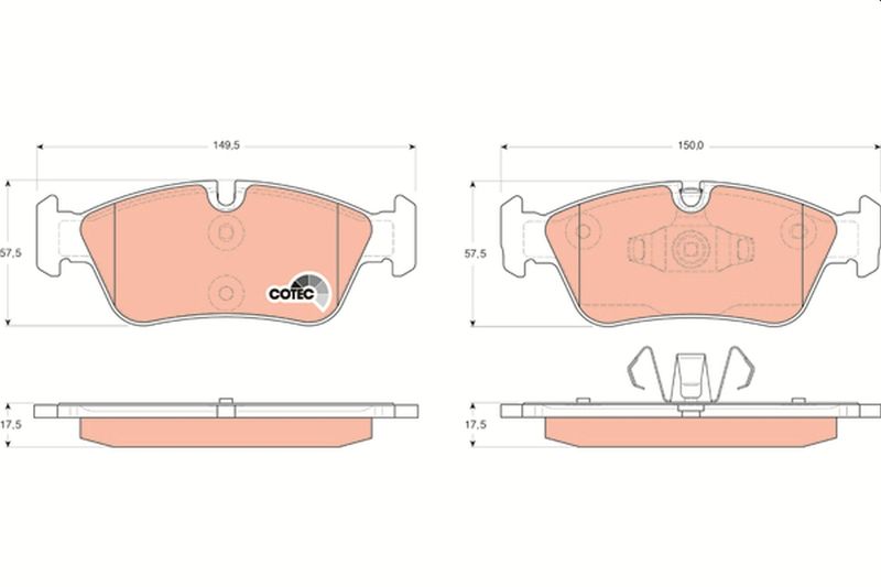 TRW GDB1625 Brake Pad Set, disc brake