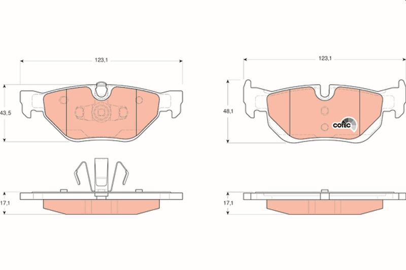 TRW GDB1626 Brake Pad Set, disc brake