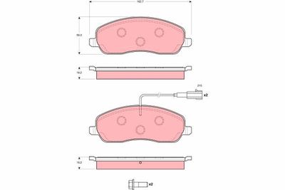 Brake Pad Set, disc brake TRW GDB1627