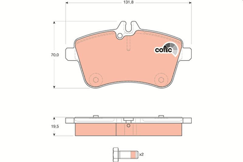 TRW GDB1628 Brake Pad Set, disc brake