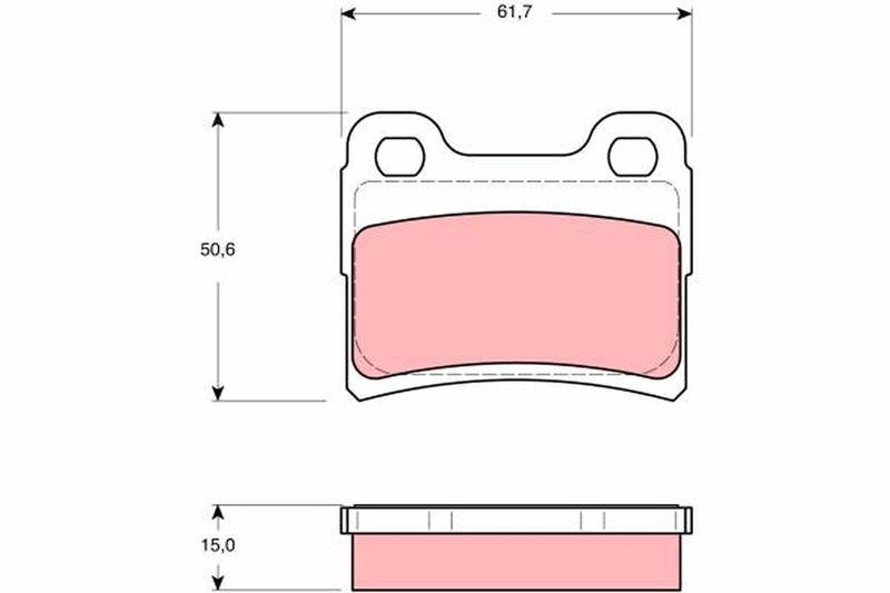 TRW GDB1639 Brake Pad Set, disc brake