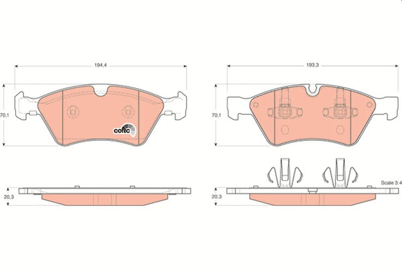 TRW GDB1642 Brake Pad Set, disc brake