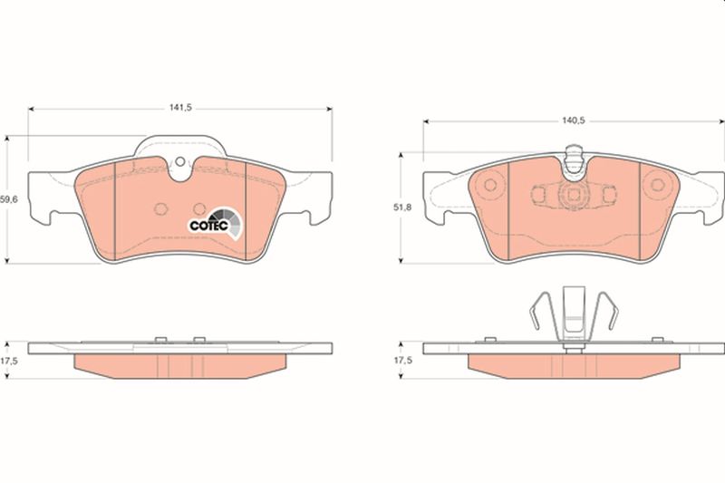 TRW GDB1643 Brake Pad Set, disc brake