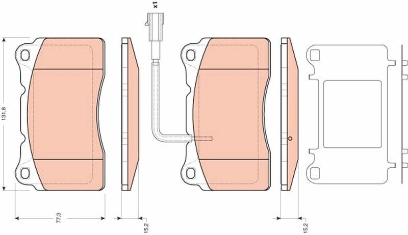 TRW GDB1645 Brake Pad Set, disc brake