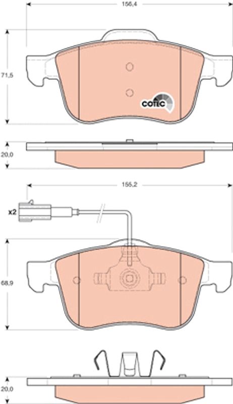 TRW GDB1647 Brake Pad Set, disc brake