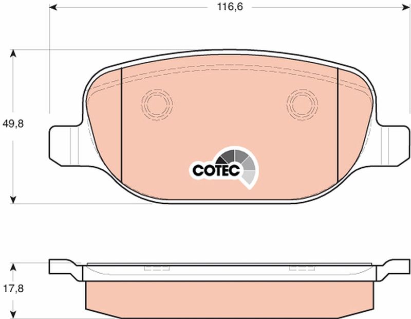 TRW GDB1649 Brake Pad Set, disc brake