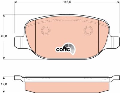 Brake Pad Set, disc brake TRW GDB1649